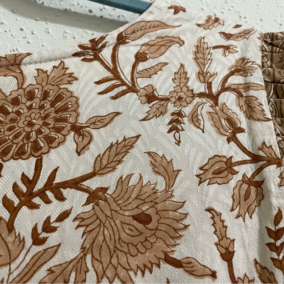 Cleobella Victoria Mini Dress NWT V Neck Tan Wrap Dress - Picture 12 of 15